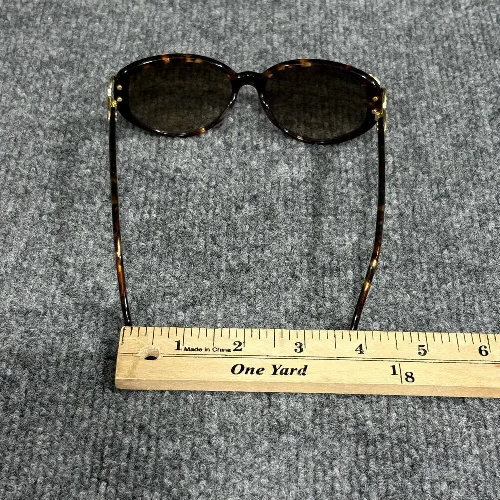 Rocco Originals Sunglasses Womens Brown Tortoise Oval UV400 Tinted Lenses Gold